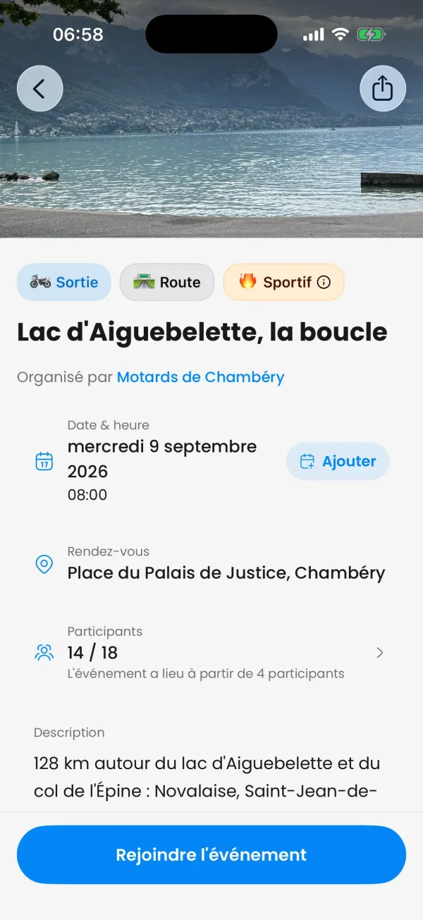 Événements & sorties: Roulez en groupe