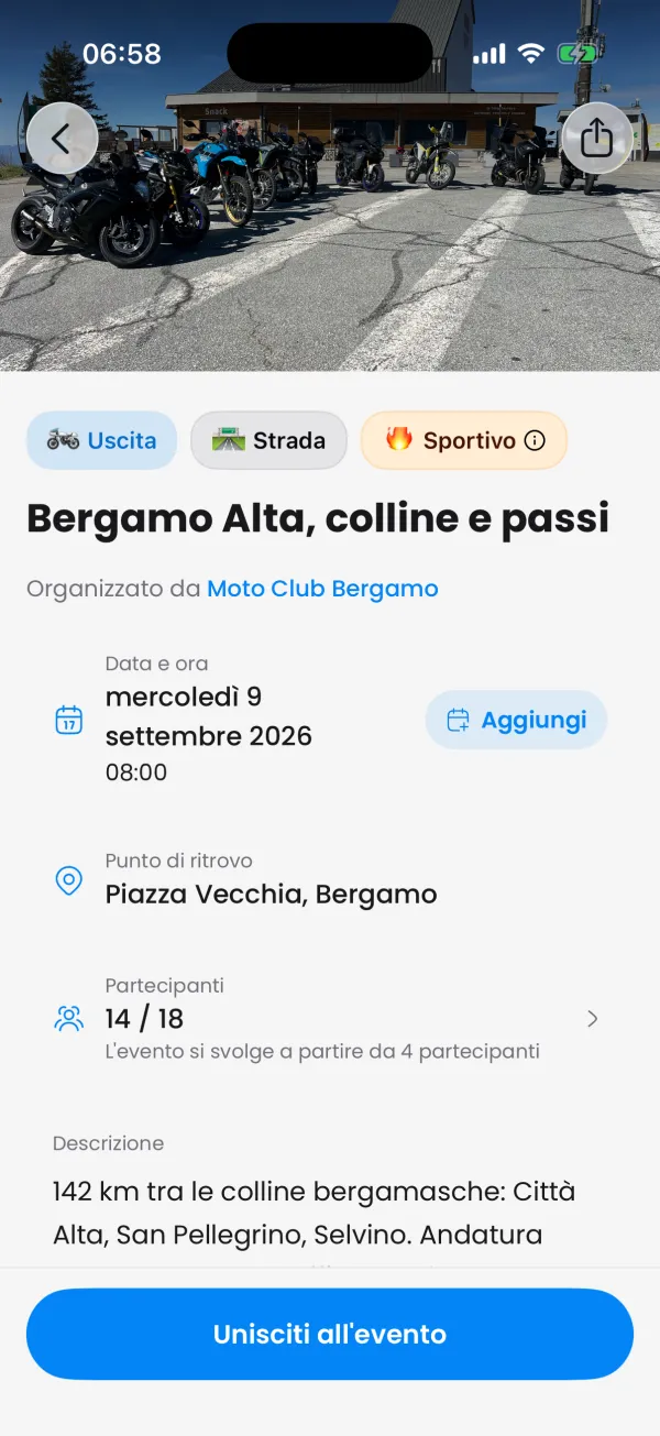 Eventi & uscite: Guida in gruppo