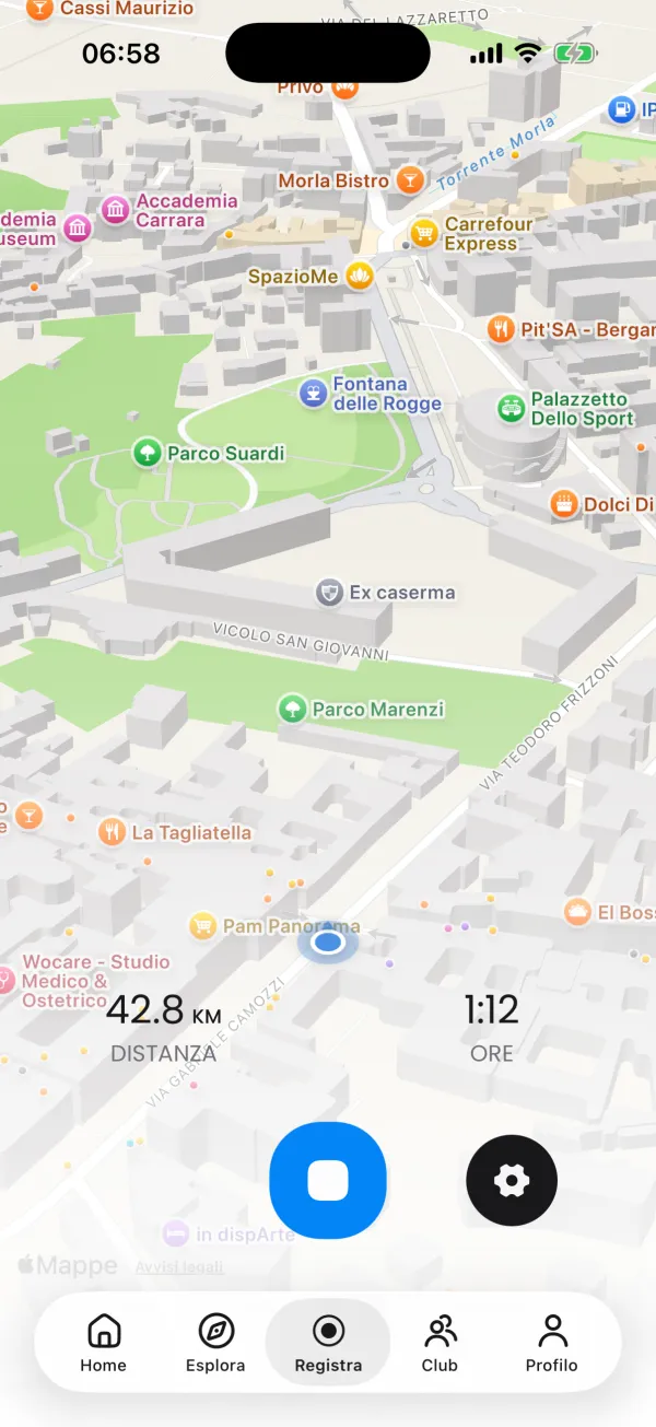 Tracciamento GPS: Registra le tue uscite